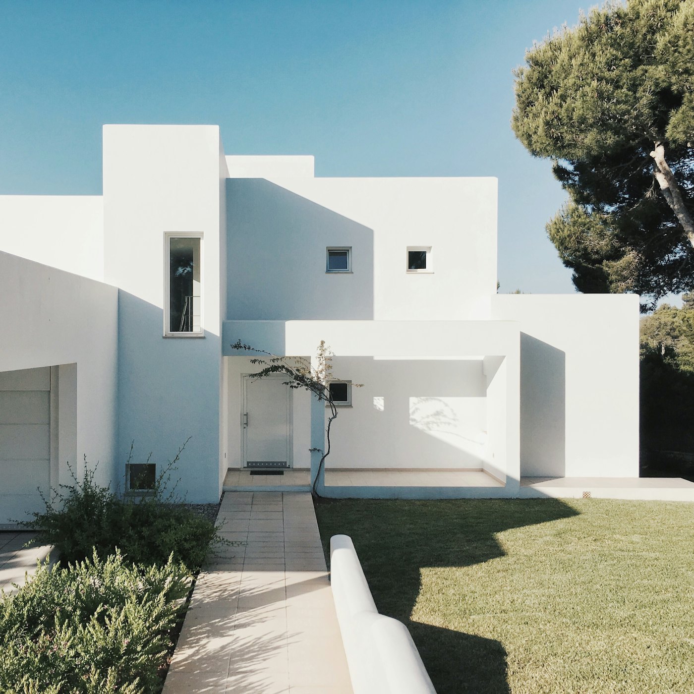 Luxury rebuilt home at dusk in the Pacific Palisades